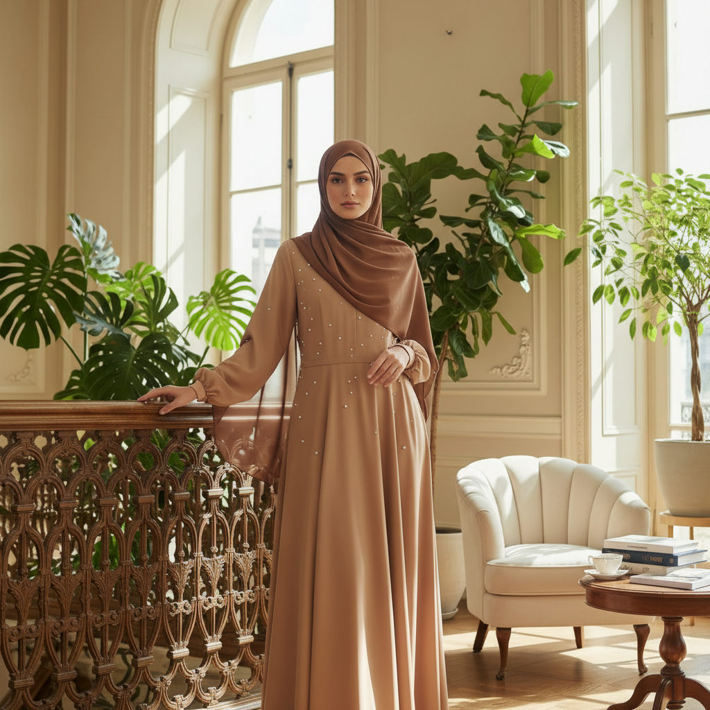 Chocolate Hijab Square