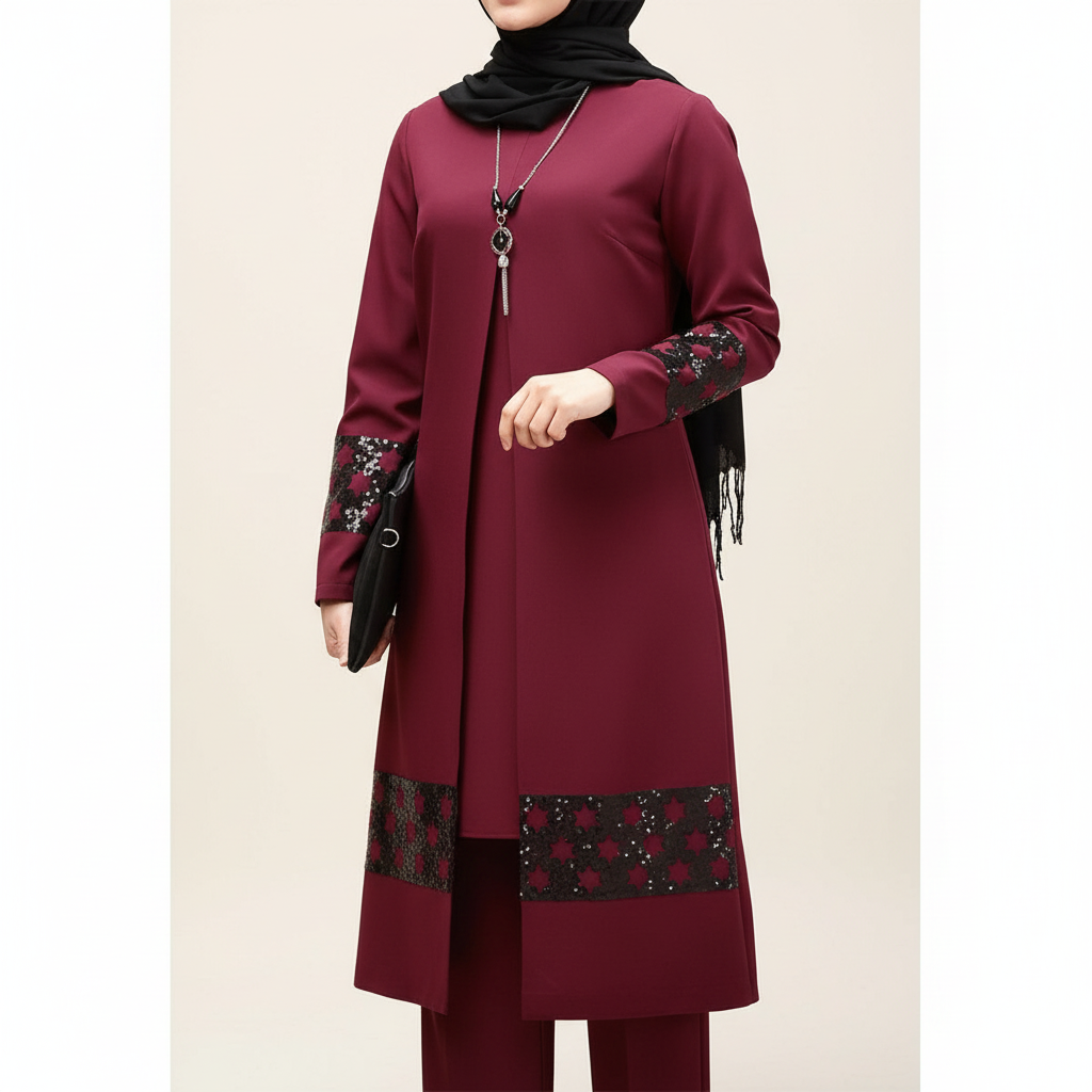 Crimson Elegance - 1:1 Square